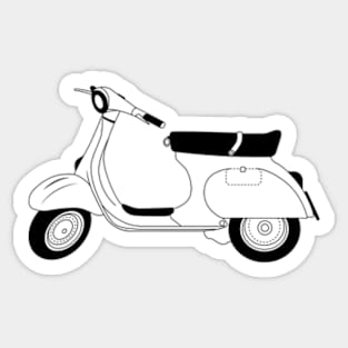 Vespa 125 Primavera Black Outline Sticker